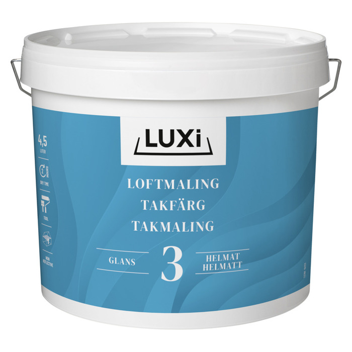 Takmaling glans 3 hvit 4,5 liter - Luxi